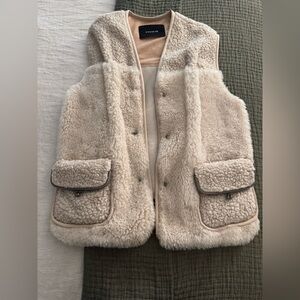 Coach shearling vest size medium